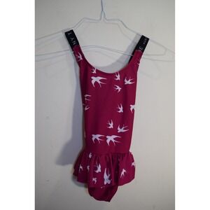 Tiny Tribe Australia Sparrow Bird Cross Back One-Piece Swim Bathing Suit GIRLS 6